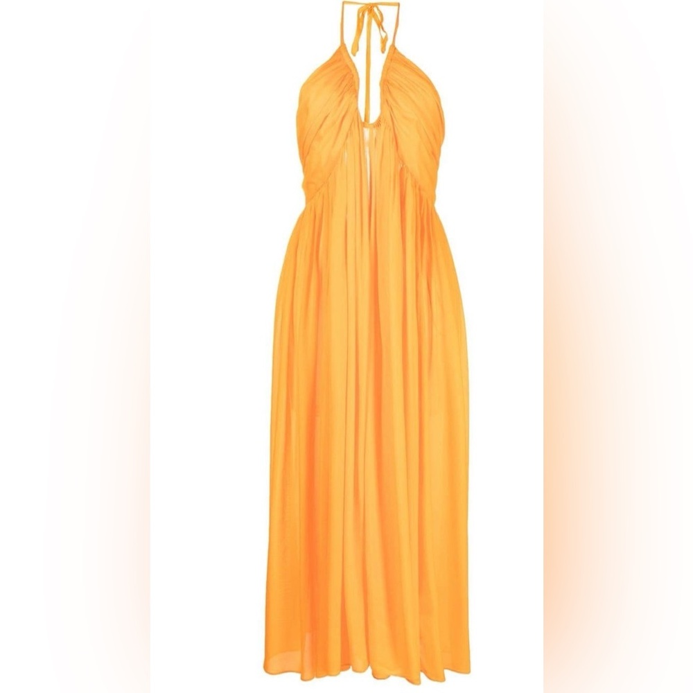 cult gaia Orange Halter Maxi Dress - Picture 4 of 6